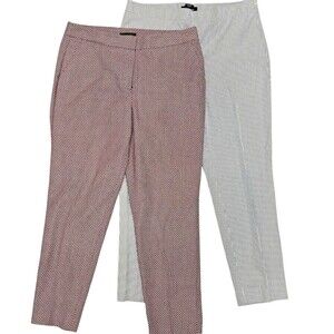 2 Talbots Women's Ankle Pants size 14 Chatham Stripe Heritage Pattern Office